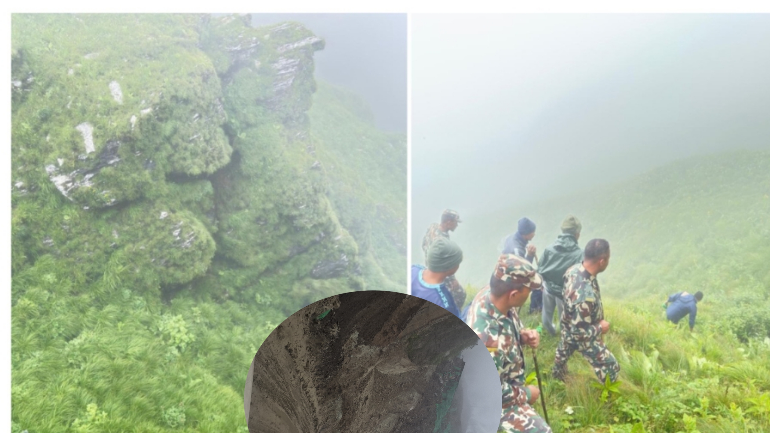 बडीमालिकामा भीरबाट लडेर मृत्यु भएका दुई तीर्थयात्री बर्दियाका डिल्लीराज घोडासैनी, काठमाडौंका विप्लव ओझाको शव सेनाद्वारा उद्धार