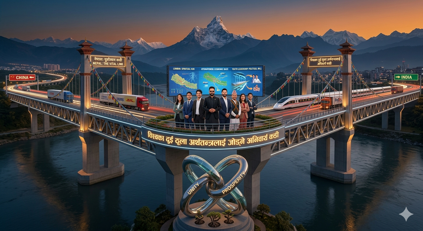 नेपाल अब कसैले थिच्ने तरुल होइन, विश्वका दुई ठूला अर्थतन्त्रलाई जोड्ने “अनिवार्य कडी”